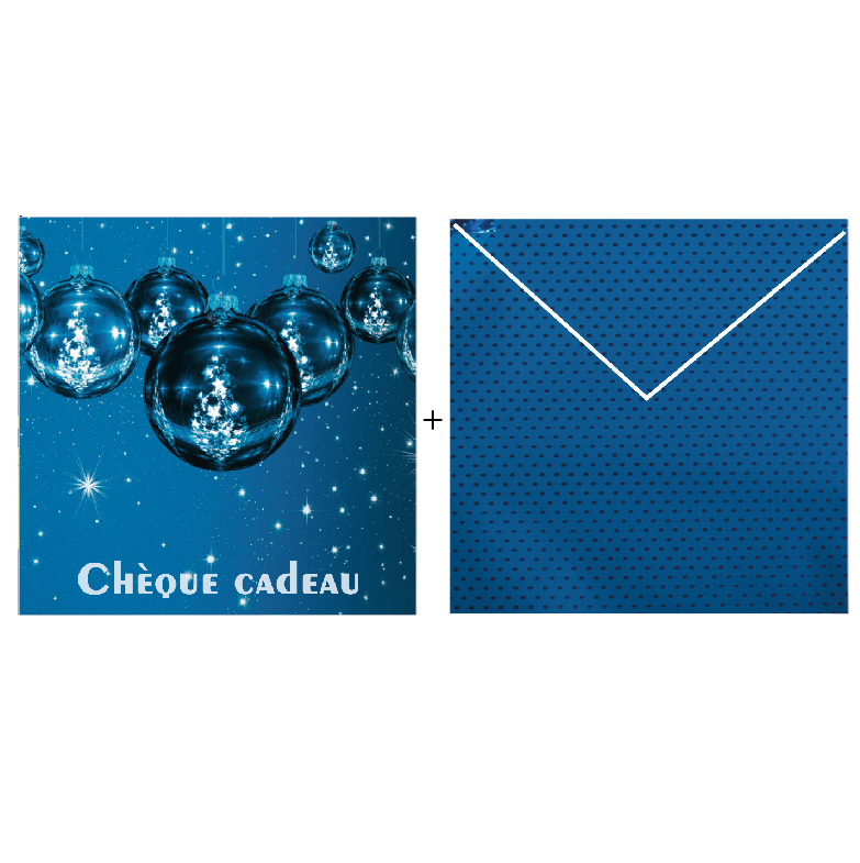 Chèques cadeaux + enveloppe design