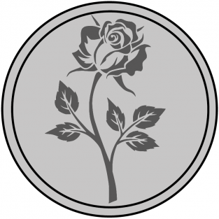 Rose ( papier argent mat avec impression brillante )